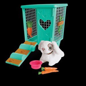 American Girl Wellie Wisher Carrot (rabbit) and hutch set